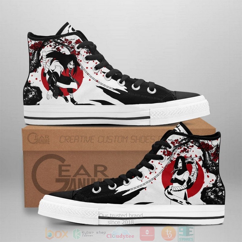 Orochimaru Naruto Anime Japan Style Canvas High Top Shoes