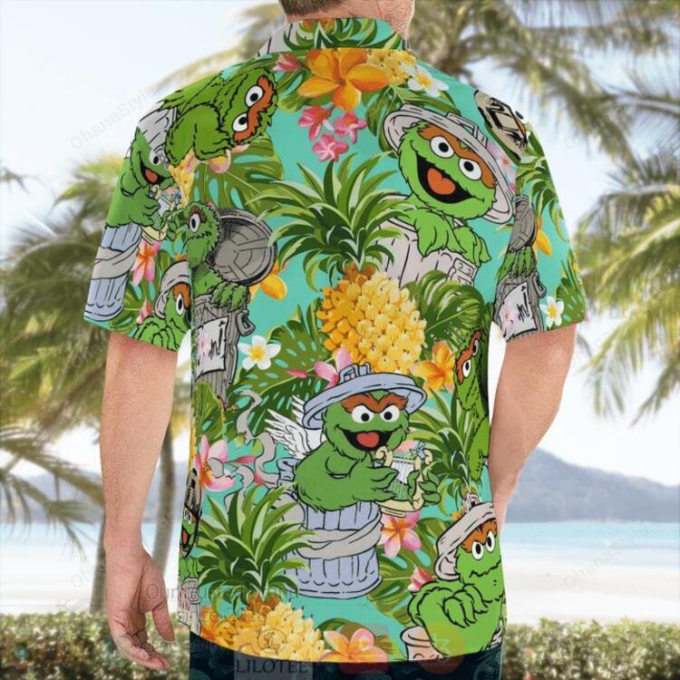 BEST Oscar The Grouch The Muppet Hawaii Shirts 3 Oscar The Grouch The Muppet Hawaiian Shirt 1 2