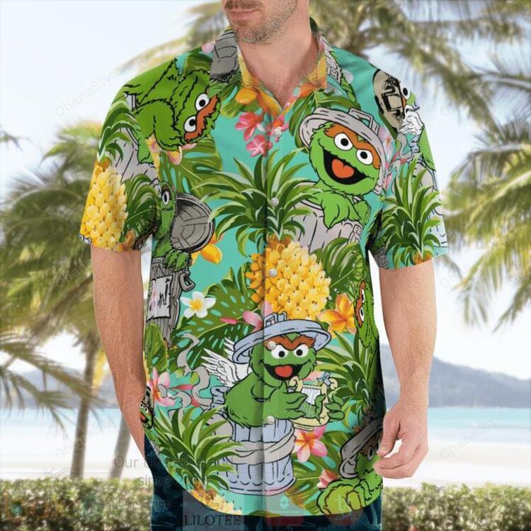 BEST Oscar The Grouch The Muppet Hawaii Shirts 4 Oscar The Grouch The Muppet Hawaiian Shirt 1 2 3