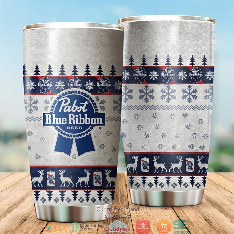 Pabst Blue Ribbon Christmas Tumbler 2 Pabst Blue Ribbon Christmas Tumbler