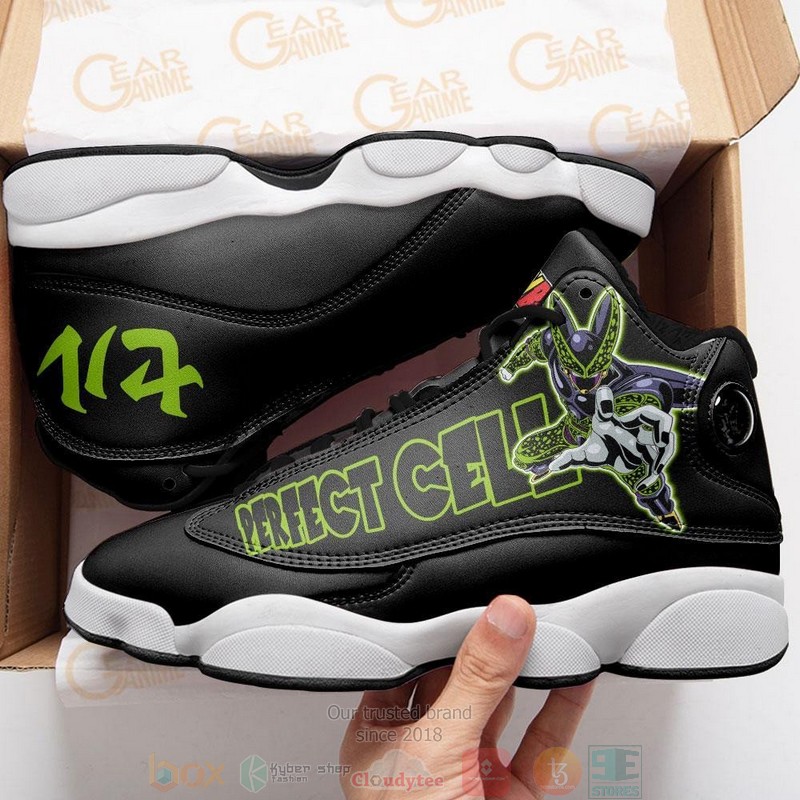 Perfect Cell Anime Dragon Ball Air Jordan 13 Sneaker Shoes 3 Perfect Cell Anime Dragon Ball Air Jordan 13 Shoes 1 2