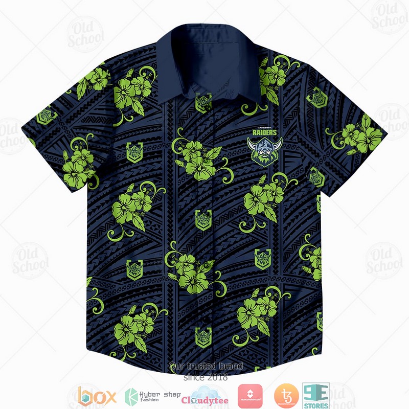 Personalized NRL Canberra Raiders Hawaiian shirt 2 Personalise NRL Canberra Raiders Hawaiian shirt 1