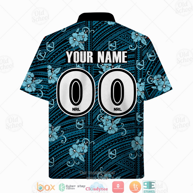 Personalized NRL Cronulla-Sutherland Sharks Hawaiian shirt 3 Personalise NRL Cronulla Sutherland Sharks Hawaiian shirt 1 2