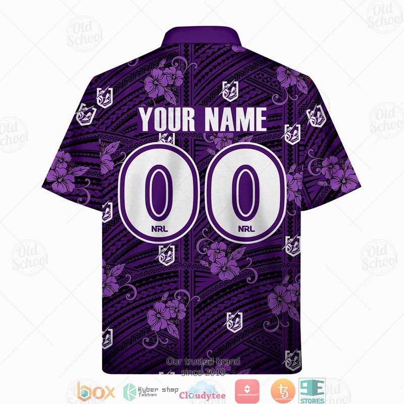 Personalized NRL Melbourne Storm Hawaiian shirt 3 Personalise NRL Melbourne Storm Hawaiian shirt 1 2