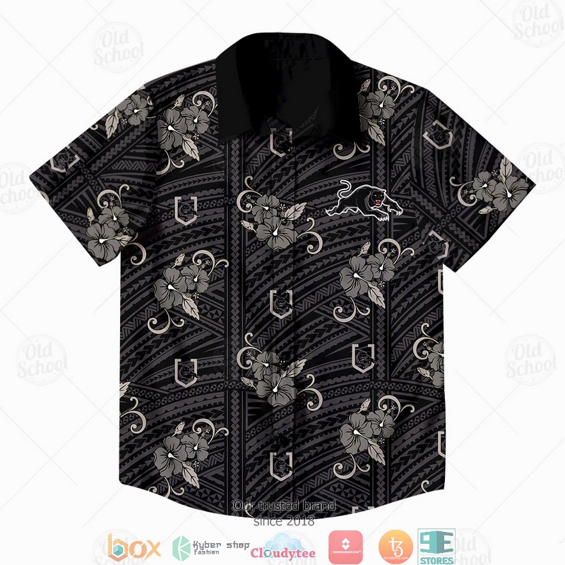 Personalized NRL Penrith Panthers Hawaiian shirt 2 Personalise NRL Penrith Panthers Hawaiian shirt 1
