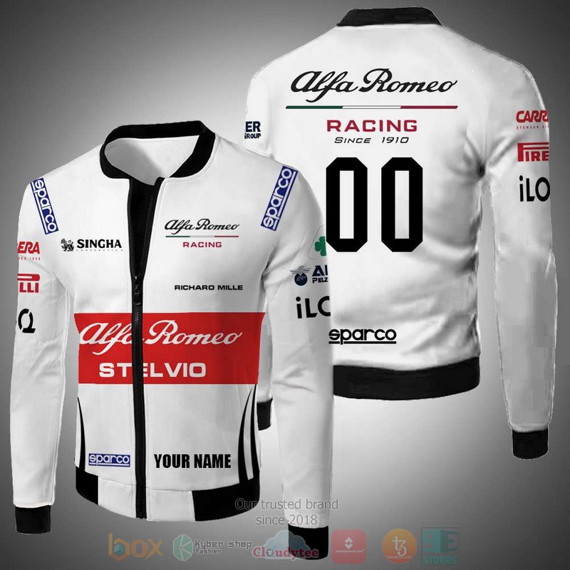 Personalized Alfa Romeo Racing Stelvio custom 3D Bomber Jacket 2 Personalized Alfa Romeo Racing Stelvio custom Bomber Jacket 1
