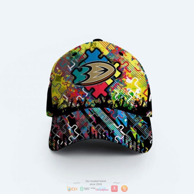 Personalized Anaheim Ducks Autism Awareness Concept Cap