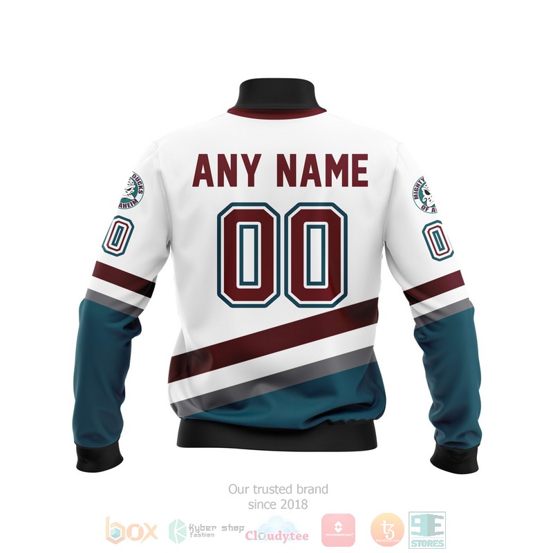 Personalized Anaheim Ducks NHL custom 3D Bomber Jacket 2 Personalized Anaheim Ducks NHL custom Bomber Jacket 1