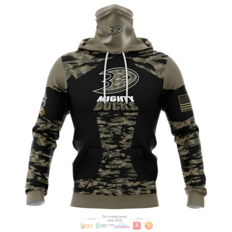 Personalized Anaheim Ducks NHL green camo custom full print 3D shirt, hoodie 4 Personalized Anaheim Ducks NHL green camo custom 3D shirt hoodie 1 2 3