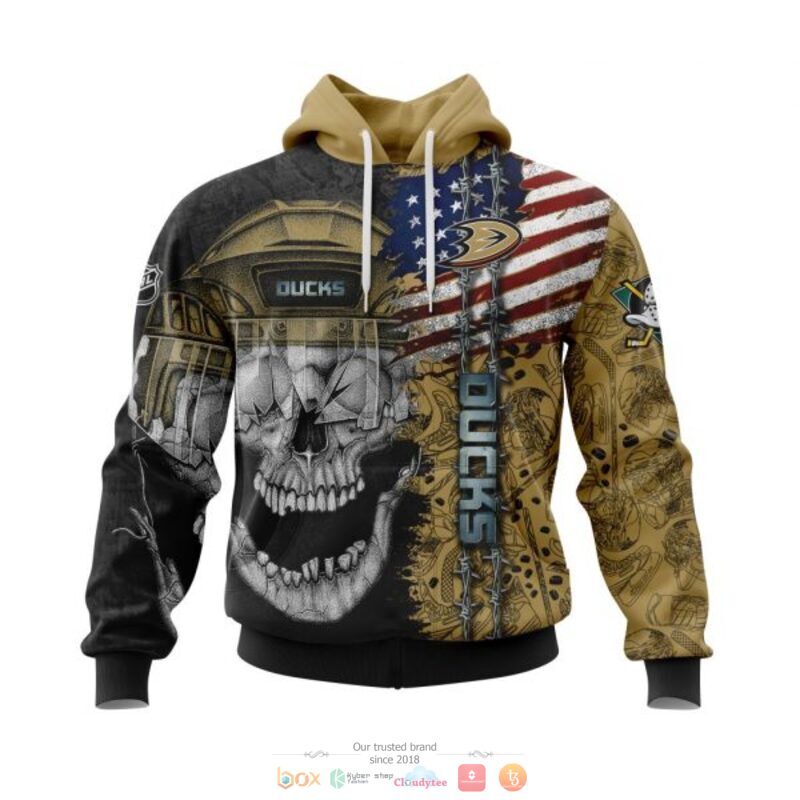 Personalized Anaheim Ducks Skull Concept 3d shirt hoodie