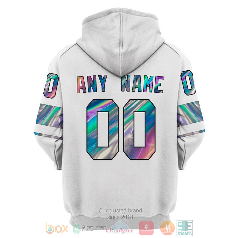 Arizona Coyotes NHL custom Personalized white 3D hoodie, shirt 4 Personalized Arizona Coyotes NHL custom white 3D shirt hoodie 1 2 3