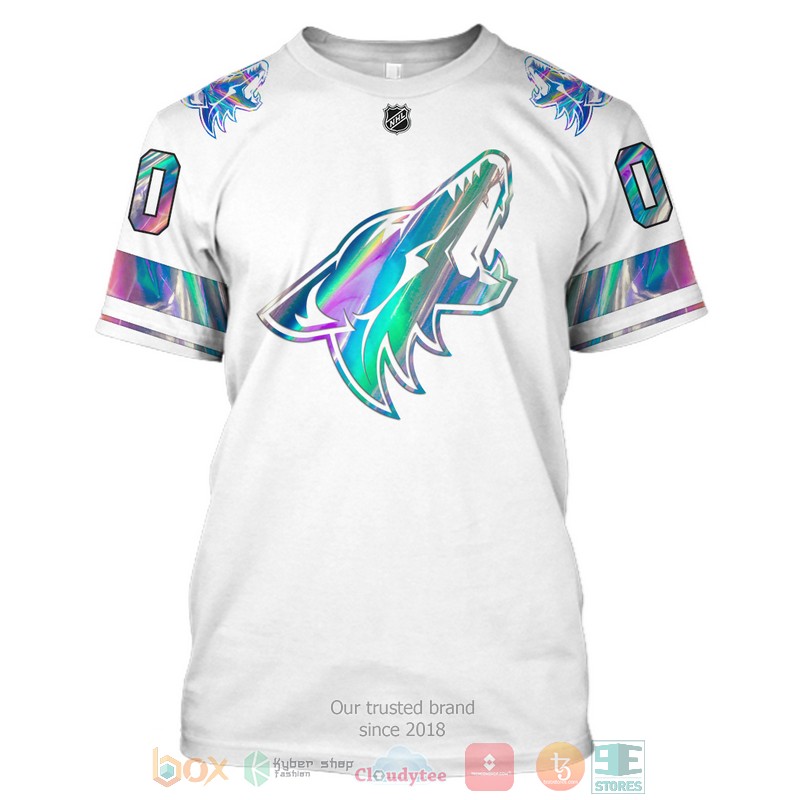 Arizona Coyotes NHL custom Personalized white 3D hoodie, shirt 7 Personalized Arizona Coyotes NHL custom white 3D shirt hoodie 1 2 3 4 5 6