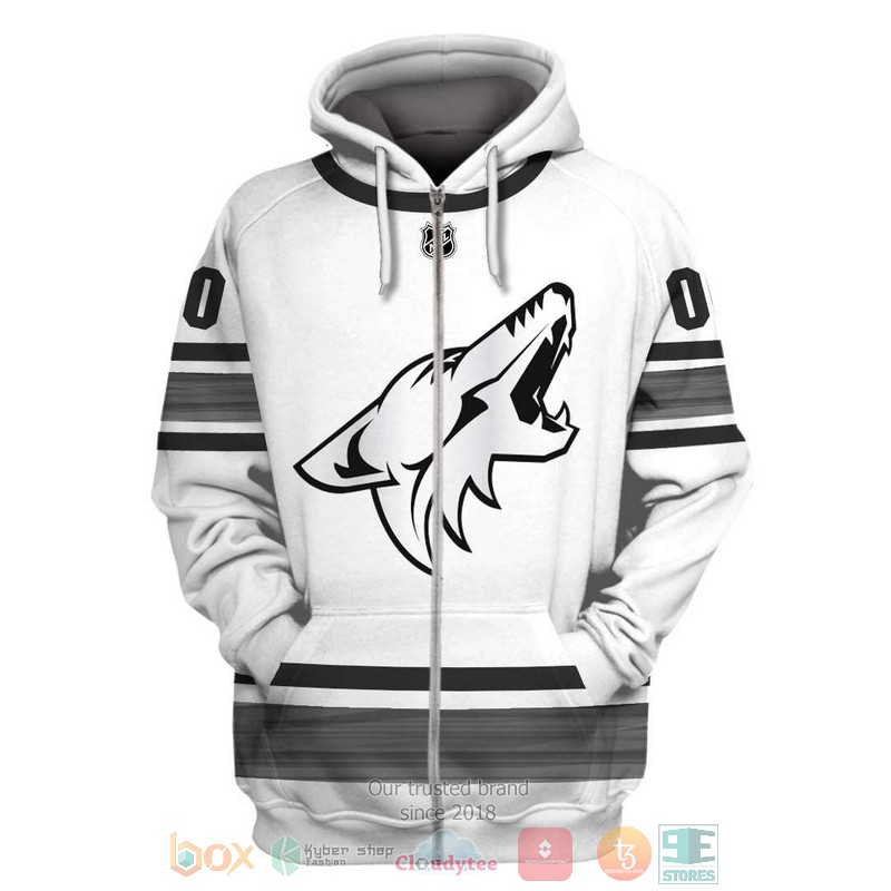 HOT Arizona Coyotes NHL white Personalized custom 3D shirt, hoodie 2 Personalized Arizona Coyotes NHL white custom 3D shirt hoodie 1