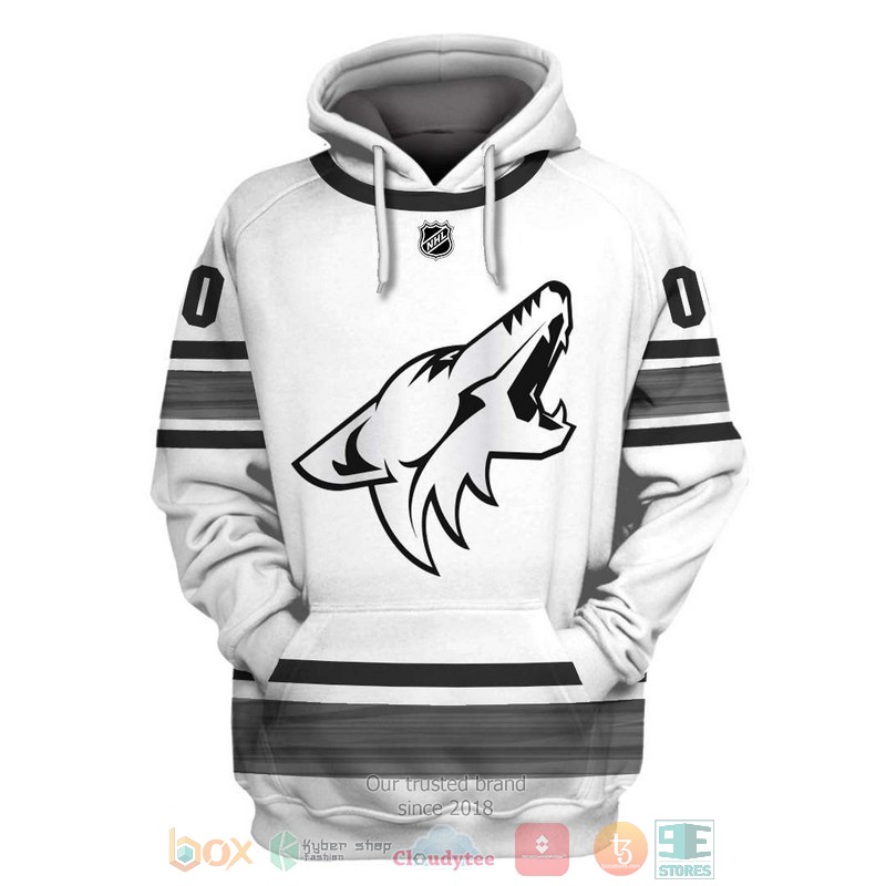 HOT Arizona Coyotes NHL white Personalized custom 3D shirt, hoodie 3 Personalized Arizona Coyotes NHL white custom 3D shirt hoodie 1 2