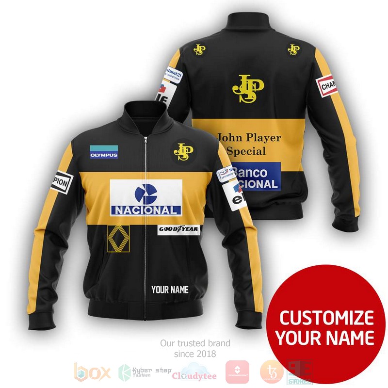Personalized Banco Nacional Olympus John Player Special custom Bomber Jacket