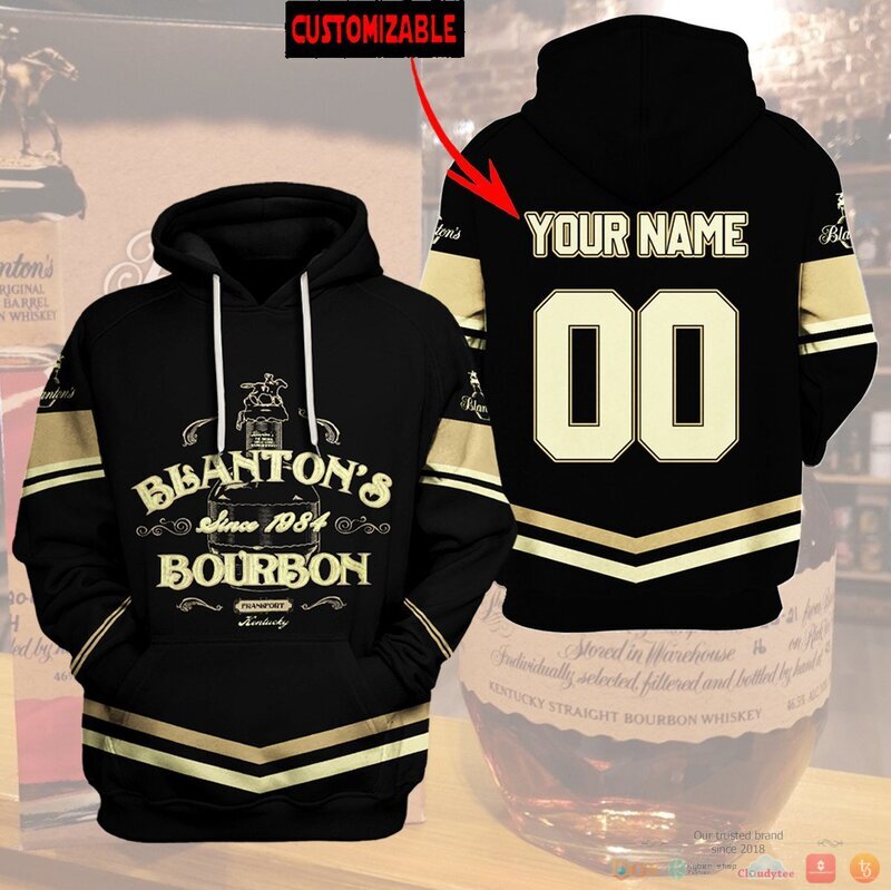 Personalized Blantons Bourbon black custom 3d hoodie