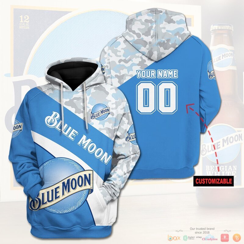 Personalized Blue Moon custom 3d hoodie