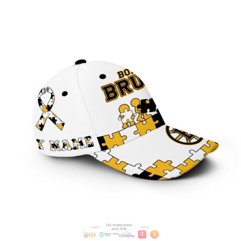 Personalized Boston Bruins Autism Awareness Cap 2 Personalized Boston Bruins Autism Awareness Cap 1
