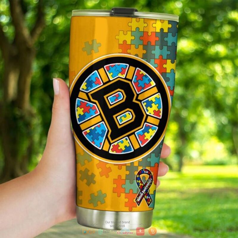 Personalized Boston Bruins Autism Awareness Tumbler 3 Personalized Boston Bruins Autism Awareness Tumbler 1 2