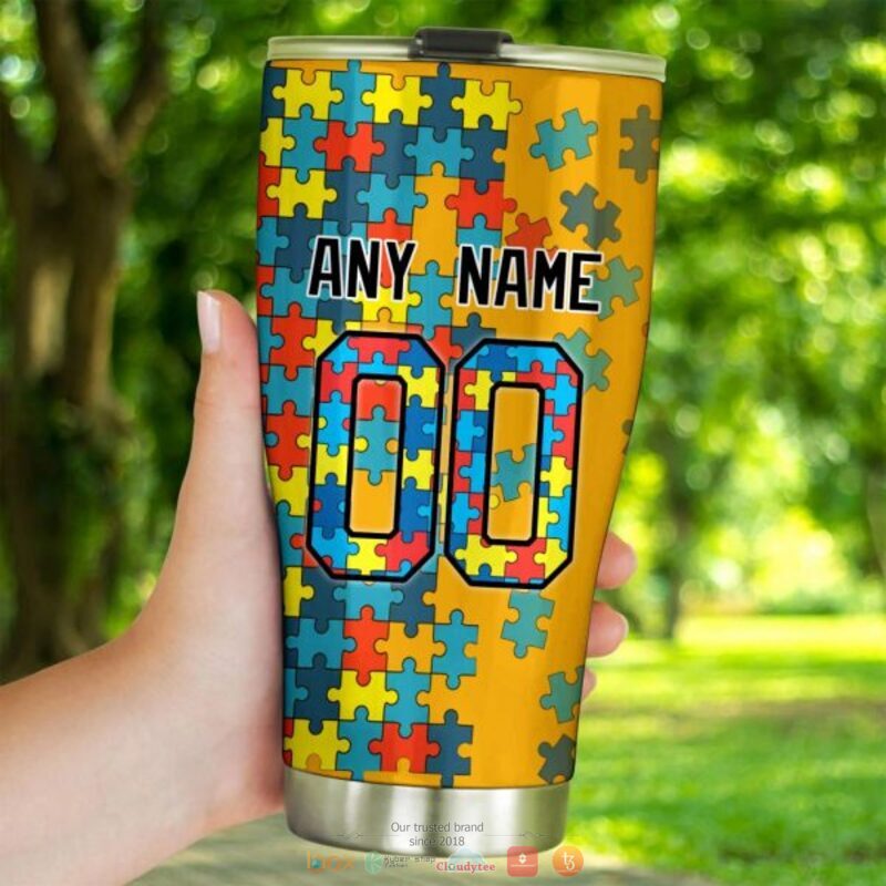 Personalized Boston Bruins Autism Awareness Tumbler 4 Personalized Boston Bruins Autism Awareness Tumbler 1 2 3