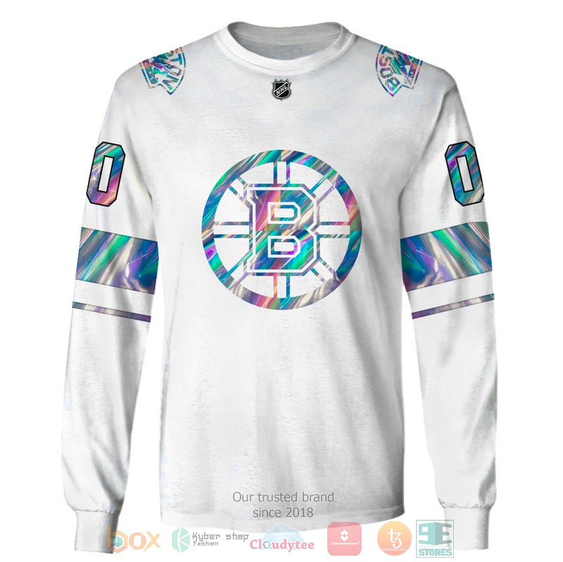 Personalized Boston Bruins NHL custom white 3D shirt hoodie 1 2 3 4