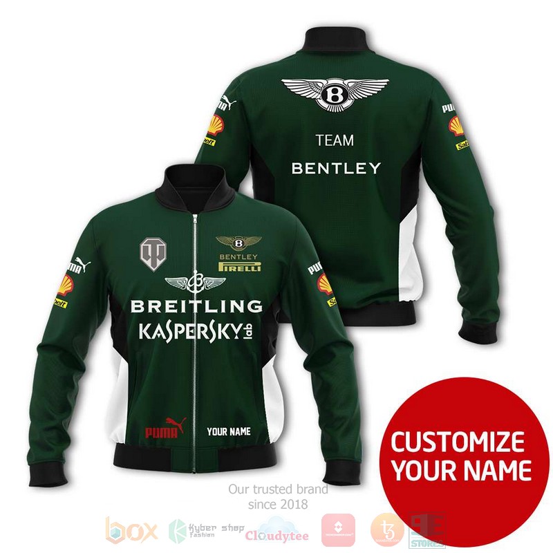 Personalized Breitling Kaspersky Bentley custom Bomber Jacket
