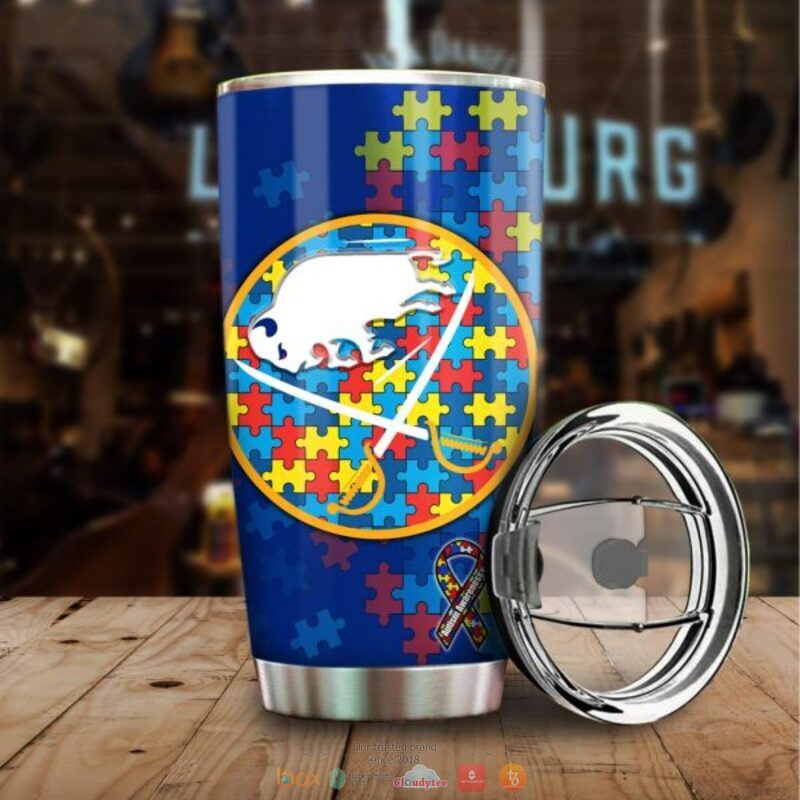 Personalized Buffalo Sabres Autism Awareness Tumbler