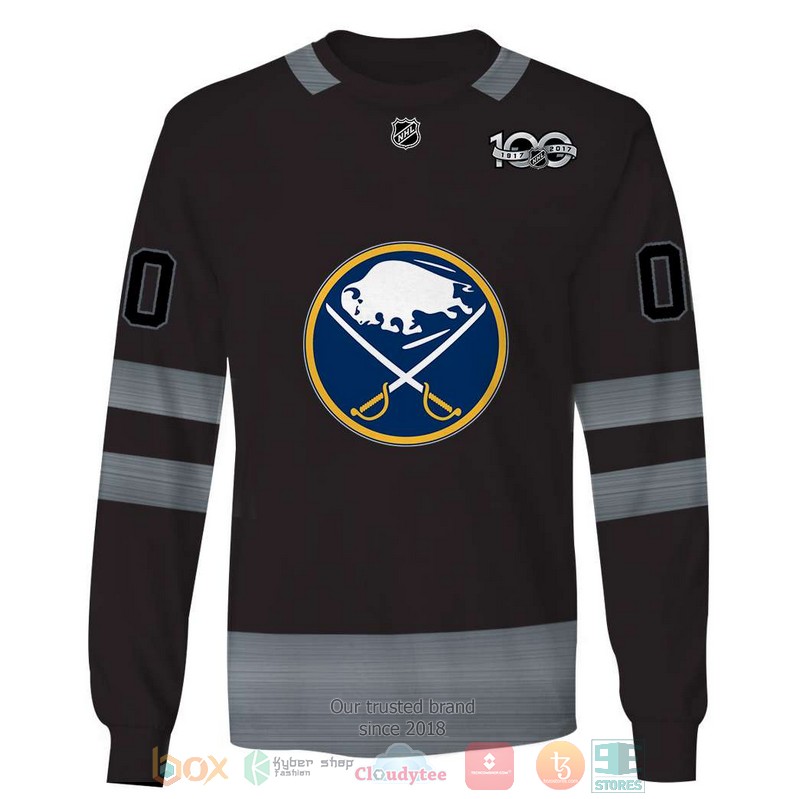 Personalized Buffalo Sabres NHL brown grey custom 3D shirt hoodie 1 2 3 4