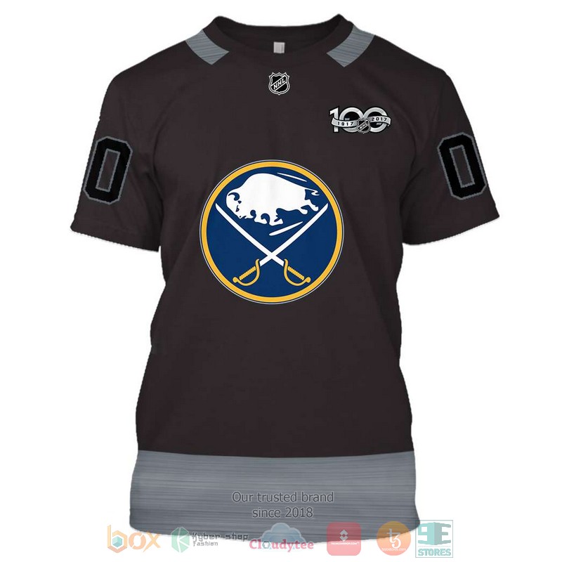 Personalized Buffalo Sabres NHL brown grey custom 3D shirt hoodie 1 2 3 4 5 6