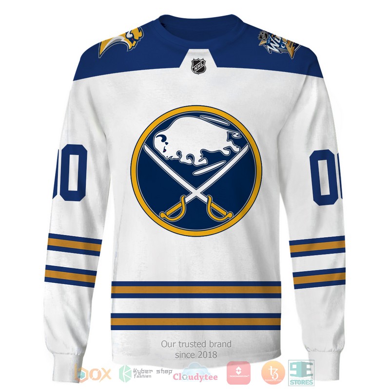 HOT Buffalo Sabres NHL white blue Personalized custom 3D shirt, hoodie 4 Personalized Buffalo Sabres NHL white blue custom 3D shirt hoodie 1 2 3