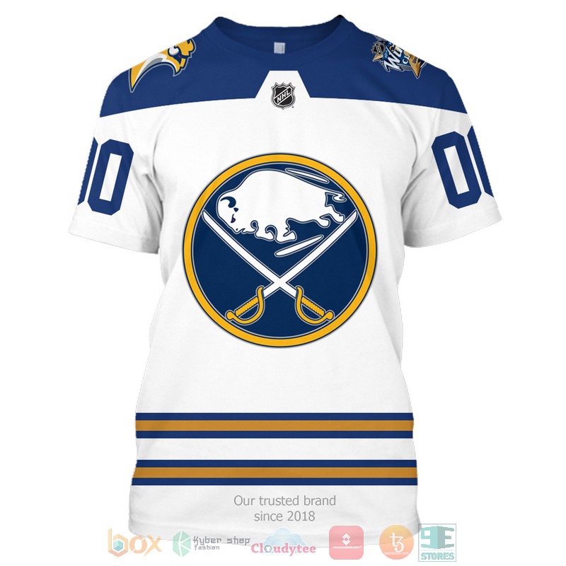 HOT Buffalo Sabres NHL white blue Personalized custom 3D shirt, hoodie 6 Personalized Buffalo Sabres NHL white blue custom 3D shirt hoodie 1 2 3 4 5
