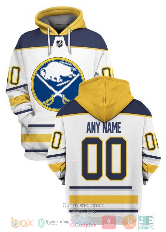 HOT Buffalo Sabres NHL white yellow Personalized custom 3D shirt, hoodie 14 Personalized Buffalo Sabres NHL white yellow custom 3D shirt hoodie