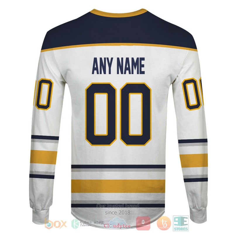 Personalized Buffalo Sabres NHL white yellow custom 3D shirt hoodie 1 2 3 4
