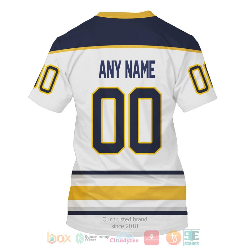 Personalized Buffalo Sabres NHL white yellow custom 3D shirt hoodie 1 2 3 4 5 6