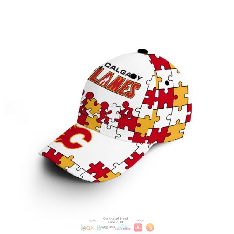 Personalized Calgary Flames Autism Awareness Cap 3 Personalized Calgary Flames Autism Awareness Cap 1 2