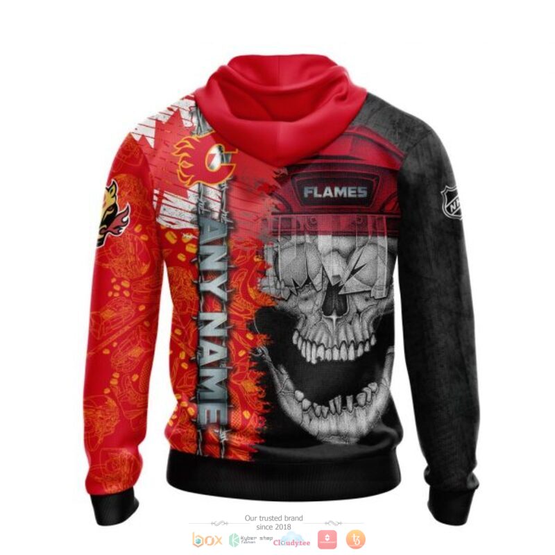 Personalized Calgary Flames Skull Concept 3d shirt, hoodie 3 Personalized Calgary Flames Skull Concept 3d shirt hoodie 1 2