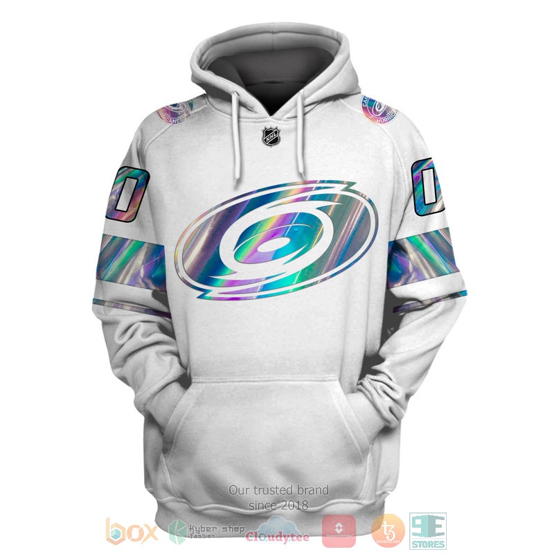 Carolina Hurricanes NHL custom Personalized white 3D hoodie, shirt 3 Personalized Carolina Hurricanes NHL custom white 3D shirt hoodie 1 2