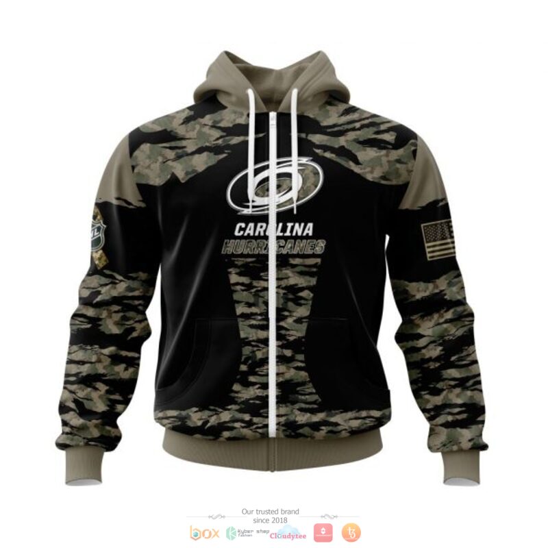 Personalized Carolina Hurricanes NHL green camo custom full print 3D shirt, hoodie 2 Personalized Carolina Hurricanes NHL green camo custom 3D shirt hoodie 1