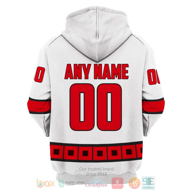 Personalized Carolina Hurricanes NHL white red custom 3D shirt hoodie 1 2 3