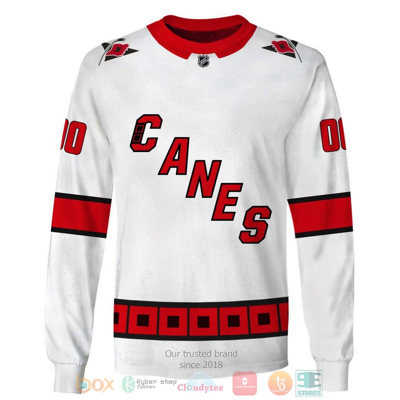 Personalized Carolina Hurricanes NHL white red custom 3D shirt hoodie 1 2 3 4
