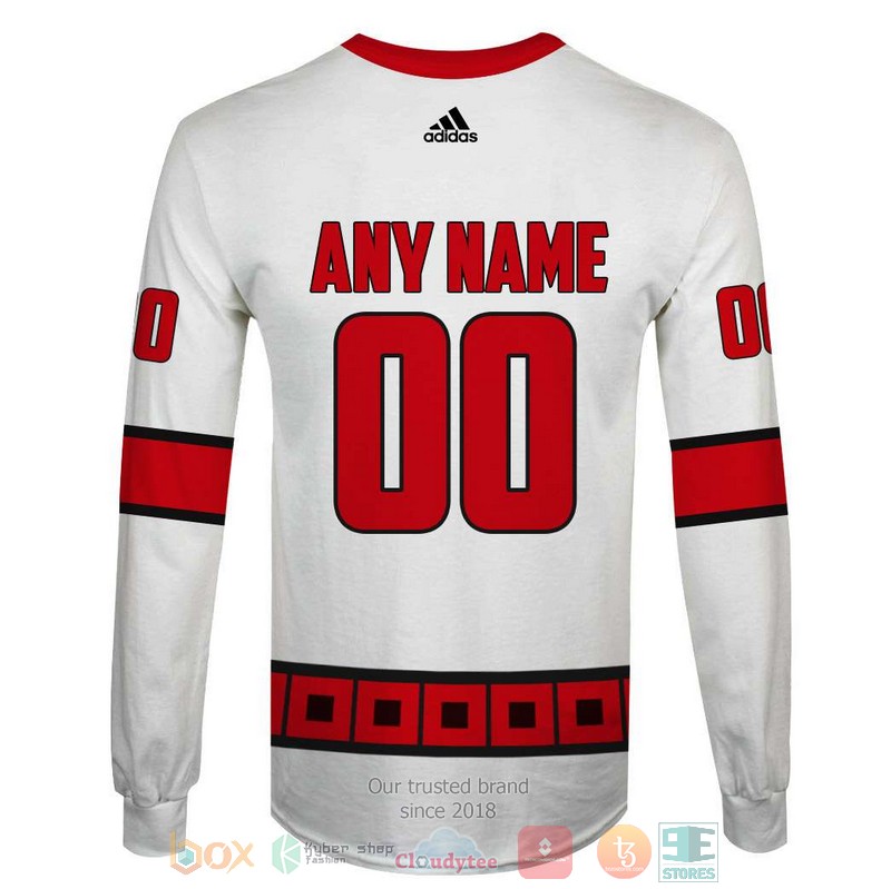 Personalized Carolina Hurricanes NHL white red custom 3D shirt hoodie 1 2 3 4 5