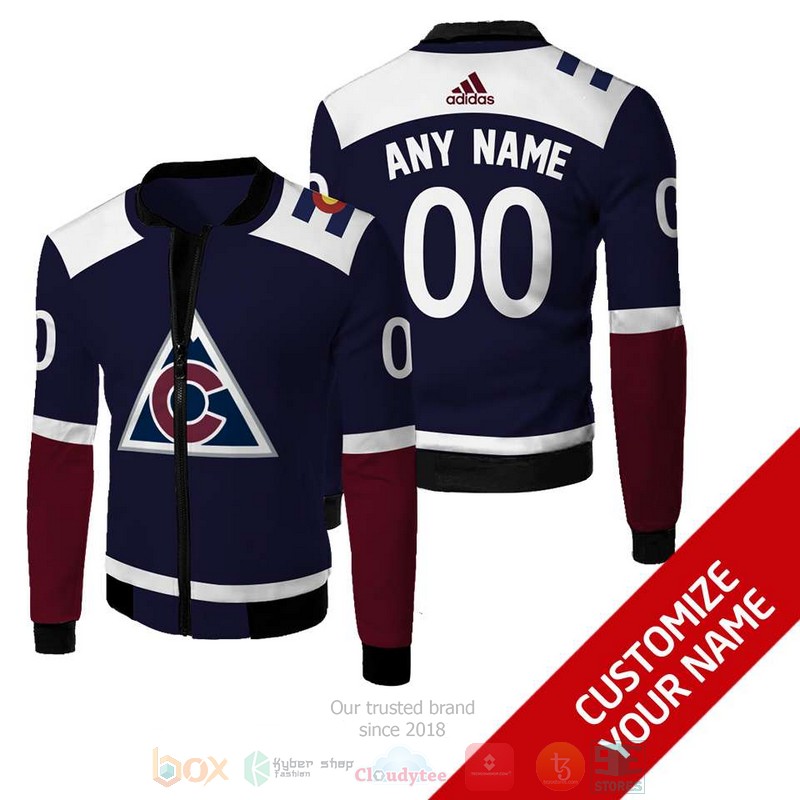Personalized Colorado Avalanche blue NHL custom 3D Bomber Jacket 1 Personalized Colorado Avalanche blue NHL custom Bomber Jacket
