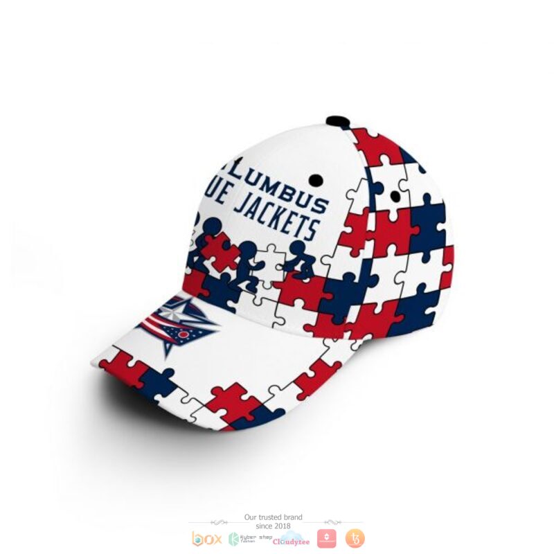 Personalized Columbus Blue Jackets Autism Awareness Cap 3 Personalized Columbus Blue Jackets Autism Awareness Cap 1 2