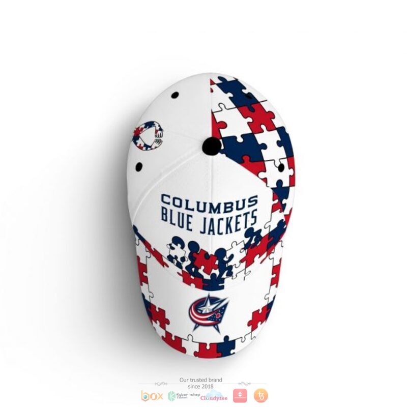 Personalized Columbus Blue Jackets Autism Awareness Cap 4 Personalized Columbus Blue Jackets Autism Awareness Cap 1 2 3