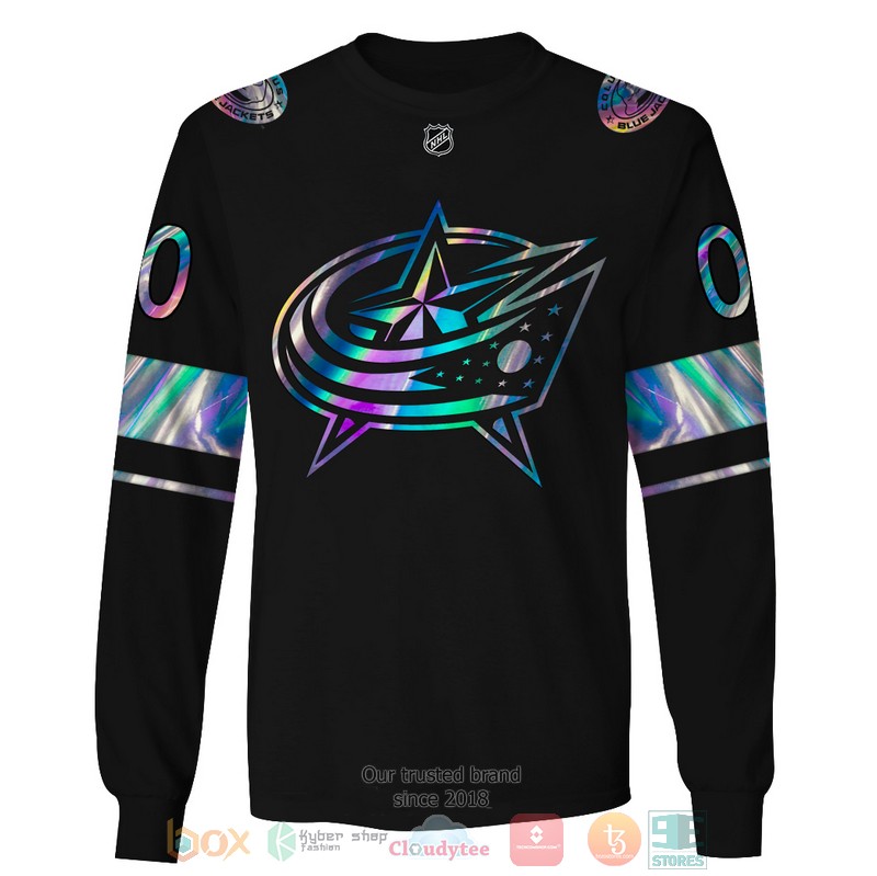 Personalized Columbus Blue Jackets NHL custom black 3D shirt hoodie 1 2 3 4