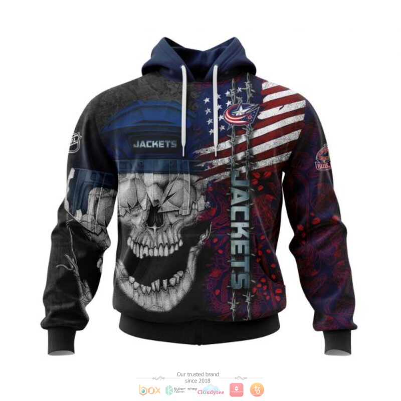 Personalized Columbus Blue Jackets Skull Concept 3d shirt hoodie