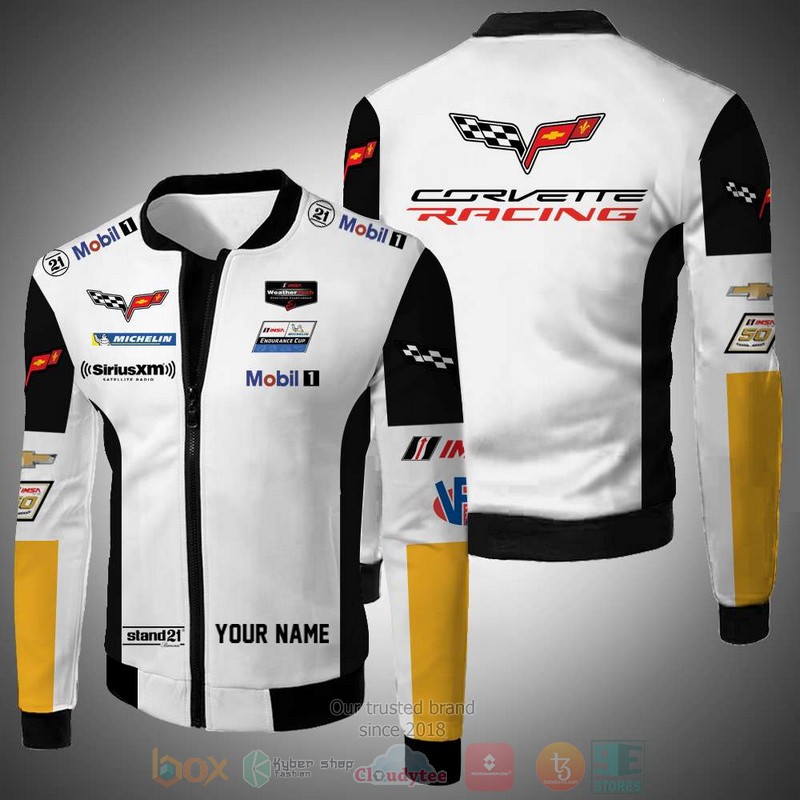 Personalized Corvette Racing custom 3D Bomber Jacket 2 Personalized Corvette Racing custom Bomber Jacket 1
