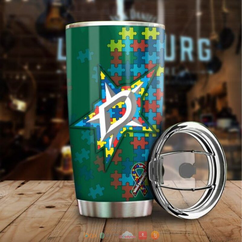 Personalized Dallas Stars Autism Awareness Tumbler