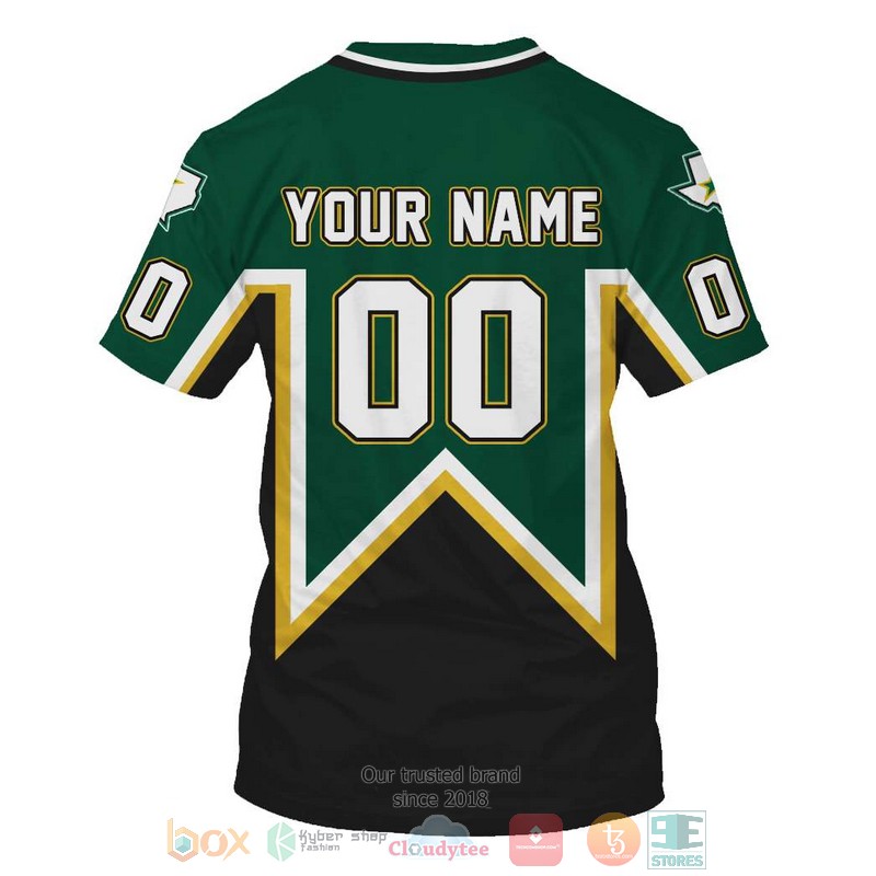 Personalized Dallas Stars NHL custom green black 3D shirt hoodie 1 2 3 4 5 6 7