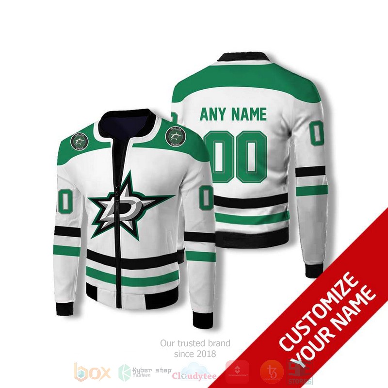 Personalized Dallas Stars NHL white custom Bomber Jacket